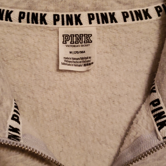 Victoria Secrets Pink 1/4 zip sweatshirt - Picture 2 of 3
